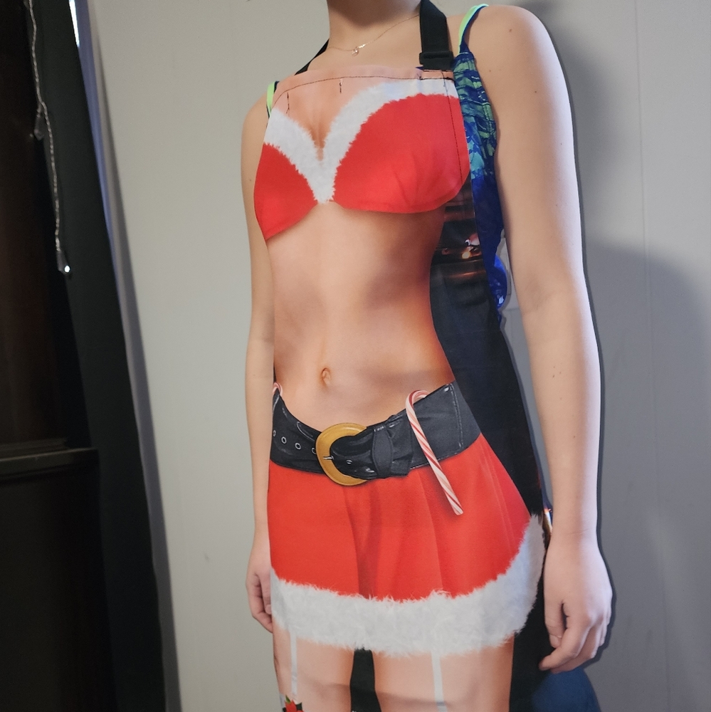 NWT Dolls Kill Sexy Hot Bod Santa Apron - Picture 4 of 5